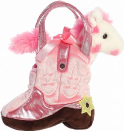 AURORA FANCY PALS - SAC ROSE EN FORME DE BOTTE AVEC CHEVAL 7,5